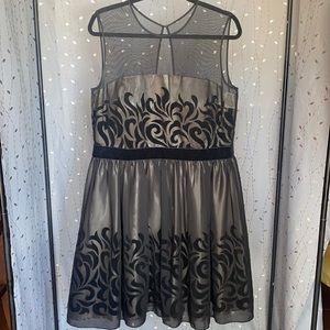 SL Fashions black party dress size 16